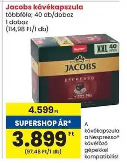 Spar Jacobs kávékapszula ajánlat