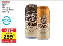 Spar Kozel sör dobozos ajánlat