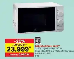 Spar Mikrohullámú sütő ajánlat