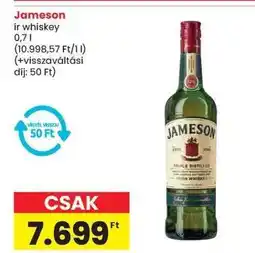 Spar JAMESON Ír whiskey ajánlat