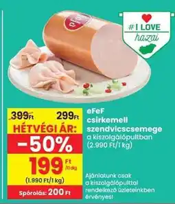 Spar eFeF csirkemell szendvicscsemege ajánlat