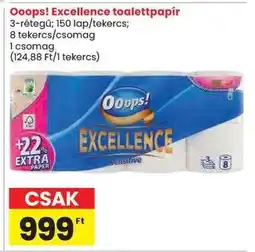 Spar Ooops! Excellence Toalettpapír ajánlat