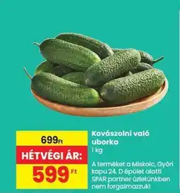 Spar Kovászolni való uborka ajánlat