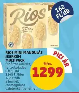 PENNY RIOS MINI MANDULÁS JÉGKRÉM MULTIPACK ajánlat