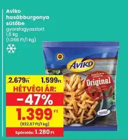 Spar Aviko hasábburgonya sütőbe ajánlat