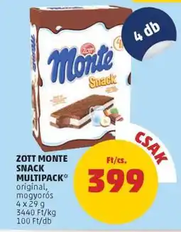PENNY Zott Monte Snack Multipack ajánlat