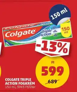 PENNY Colgate Triple Action Fogkrém ajánlat