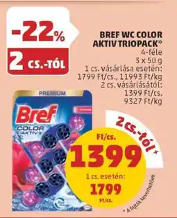 PENNY Bref WC Color Aktiv Triopack ajánlat