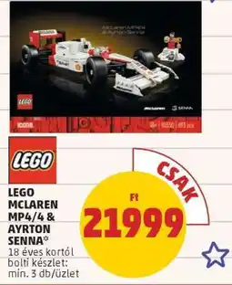 PENNY LEGO McLaren MP4/4 & Ayrton Senna ajánlat