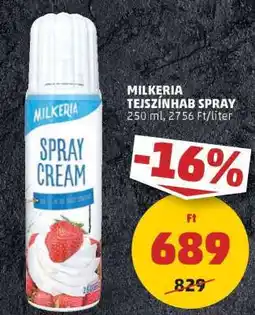 PENNY Milkeria Tejszínhab Spray ajánlat