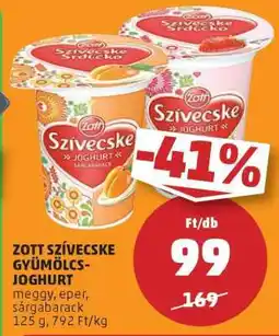 PENNY Zott Szívecske Gyümölcs-Joghurt ajánlat