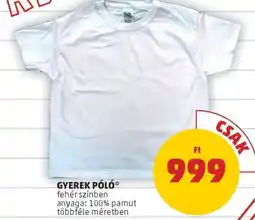 PENNY Gyerek póló ajánlat
