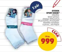 PENNY GYEREK SPORT ZOKNI ajánlat