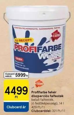 Tesco Profifarbe fehér diszperziós falfesték ajánlat