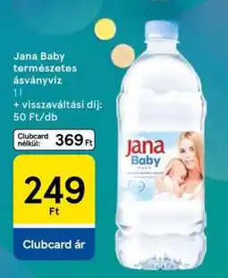 Tesco Jana Baby természetes ásványvíz ajánlat