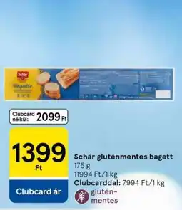 Tesco Schär gluténmentes bagett ajánlat