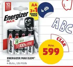 PENNY Energizer Max Elem ajánlat
