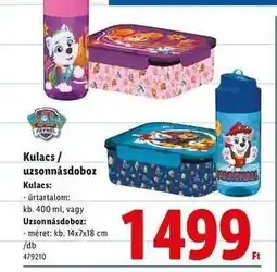 Lidl Kulacs / uzsonnásdoboz ajánlat