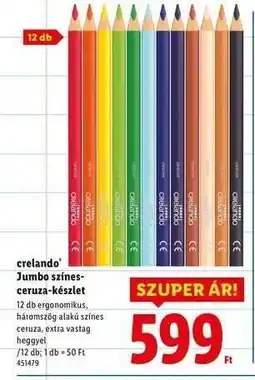 Lidl crelando Jumbo színes-ceruza-készlet ajánlat