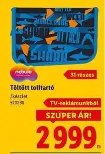 Lidl Töltött tolltartó ajánlat