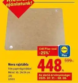 Lidl Nova rajztábla ajánlat