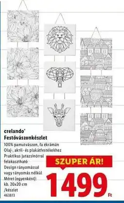 Lidl crelando Festővászon készlet ajánlat
