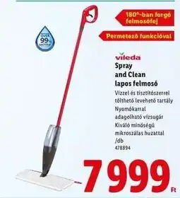 Lidl Vileda Spray and Clean lapos felmosó ajánlat