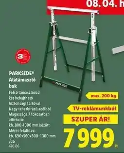 Lidl PARKSIDE Alátámasztó bak ajánlat