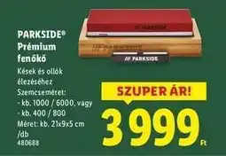 Lidl PARKSIDE Prémium fenőkő ajánlat