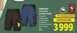 Lidl PARKSIDE Férfi rövid munkásnadrág ajánlat