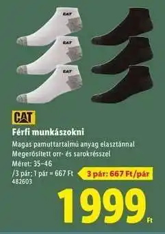 Lidl Férfi munkazokni ajánlat