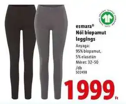 Lidl esmara Női biopamut leggings ajánlat