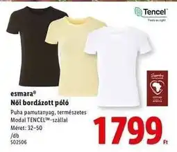 Lidl esmara Női bordázott póló ajánlat
