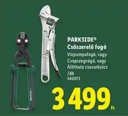 Lidl PARKSIDE Csőszerelő fogó ajánlat