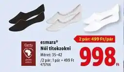 Lidl ESMARA Női titokzokni ajánlat