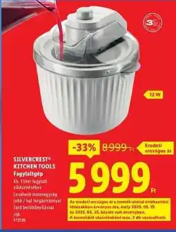 Lidl SILVERCREST KITCHEN TOOLS Fagyigép ajánlat
