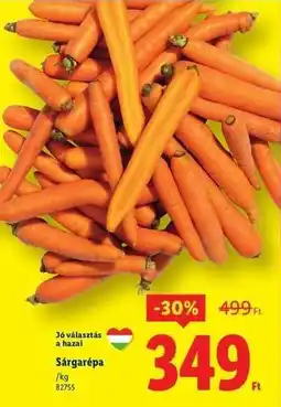 Lidl Sárgarépa ajánlat