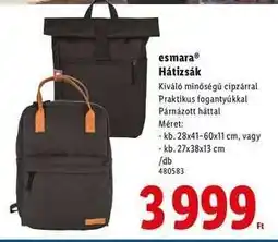 Lidl esmara Hátizsák ajánlat