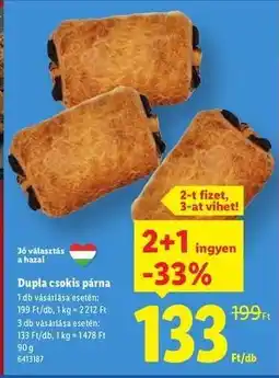 Lidl Dupla csokis párna ajánlat