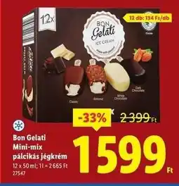 Lidl BON GELATI Mini-mix pálcikás jégkrém ajánlat