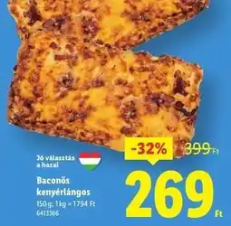 Lidl Baconös kenyérlángos ajánlat