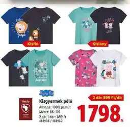 Lidl Kisgyermek póló ajánlat