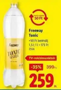 Lidl FREEWAY Tonic ajánlat