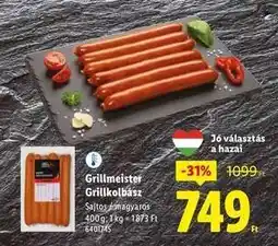 Lidl GRILLMEISTER Grillkolbász ajánlat