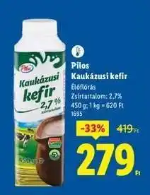 Lidl PILOS Kaukázusi kefir ajánlat