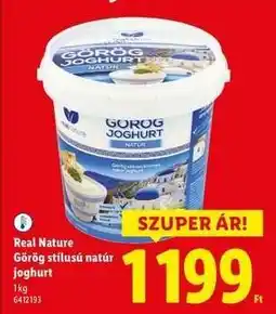 Lidl Real Nature Görög stílusú natúr joghurt ajánlat
