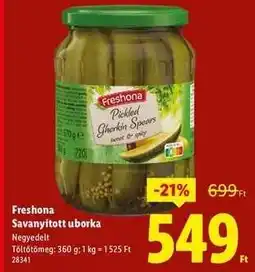 Lidl Freshona Savanyított uborka ajánlat