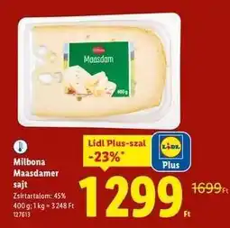 Lidl MILBONA Maasdamer sajt ajánlat