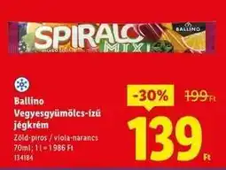 Lidl Ballino Vegyesgyümölcs-ízű jégkrém ajánlat