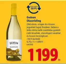 Lidl Gedeon Olaszrizling ajánlat